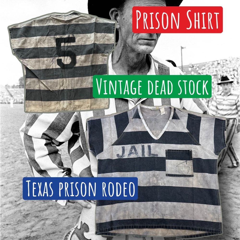VINTAGE DEAD STOCK PRISON SHIRT: AUTHENTIC TEXAS PRISON RODEO - men and women - Picture 4 of 4